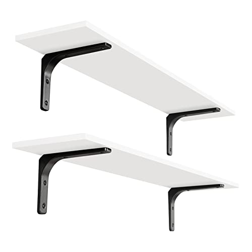 Long Wall Shelves (White / 39.4 Inch)
