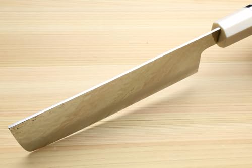 VG10 46 Layers Hammered Damascus Nakiri Japanese Vegetable Knife 6.5'' (6.5" / Ebony with Alternative Ivoy Bolster)