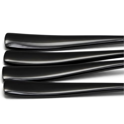 8 Piece Black Spoons Set (Black / 7 Inch)