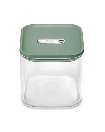 2.5 qt Glass Airtight Food Storage Container with Lid (Sage / 2.5qt Container)