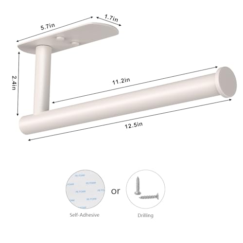 Adhesive Paper Towel Holder Under Cabinet Wall Mount for Kitchen Paper Towel (Brown / 1 Pack)