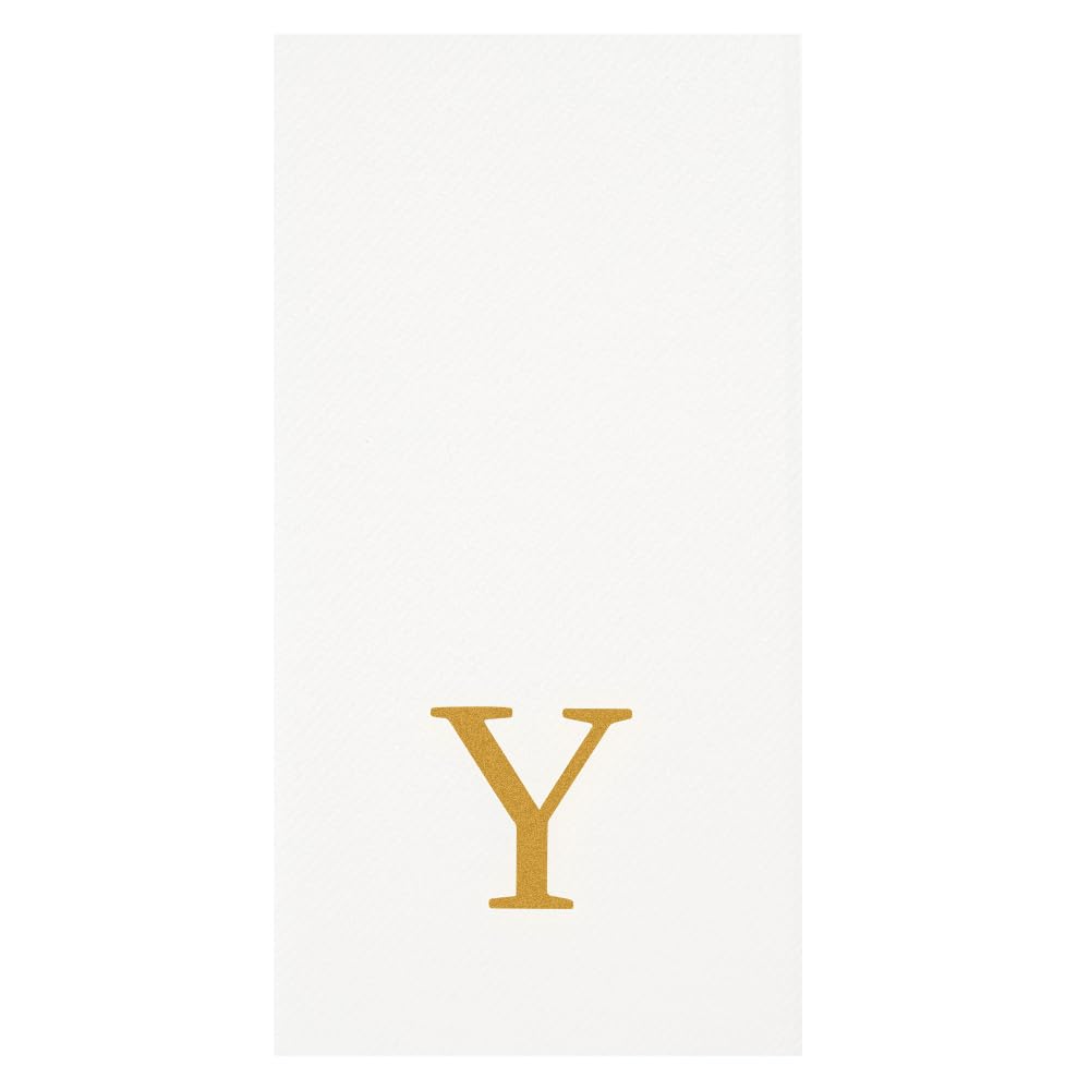 Luxenap 15.8 X 7.9 Inch Linen (Gold / 50 Count / Y)