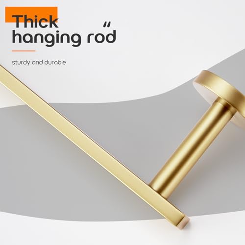 Hand Towel Rings Bathroom Towel Holder Modern Small Bath Towel Bars Stainless Steel Wall Mounted Brushed Gold AN3001GD (Brushed Gold)