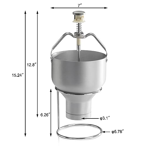 Commercial Aluminum Pancake Batter Dispenser with Stand (Aluminum)