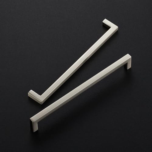 Brushed Nickel Cabinet Handles Cabinet Pulls 7 (Brushed Nickel / Flat Black 7-1/2'' Hole Center)