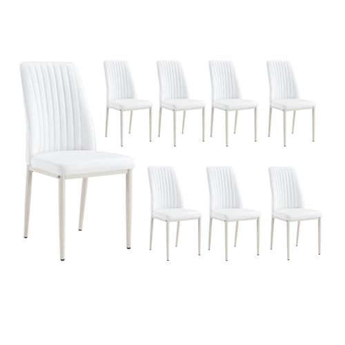 Modern Dining Chairs Set (B- All White)