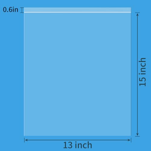 30 Count 13" x 15" Clear Plastic Shirt Bags