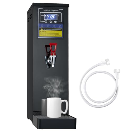 Hot Water Dispenser Commercial Water Boiler Countertop Hot Water Machine Stainless Steel Step (Black 30Liter/H)