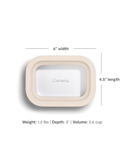 2 Piece Glass Food Storage Container Set (Cream / 2.6 Cup Food Storage (2x))