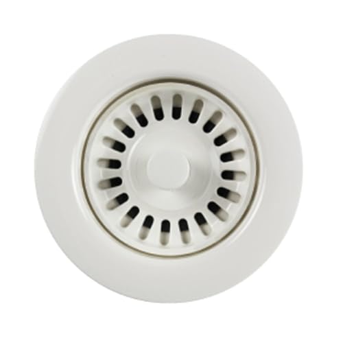 190-9261 - 3-1/2 Inch Polar White Kitchen Sink Basket Strainer, Durable Food Catcher Stopper for Metal Kitchen Sink, Ideal for Filtering Waste and Preventing Clogs (3.5 Inch - Polar White)