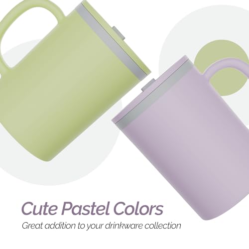 Iconic Desk Mug 16 Oz (Purple/Yellow)