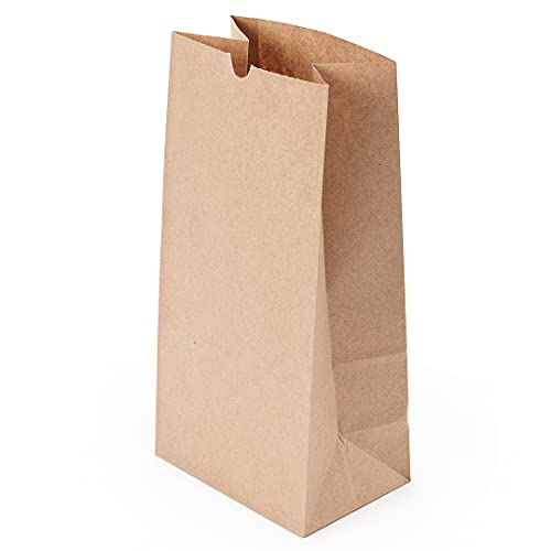 Bag Tek 8 LB Disposable Lunch Bags 100 Sturdy Take (8 lb / Kraft)