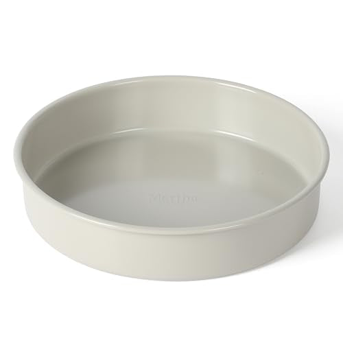 Gallen 8 Inch Round Nonstick Carbon Steel Cake and Bake Pan (Cool Gray)