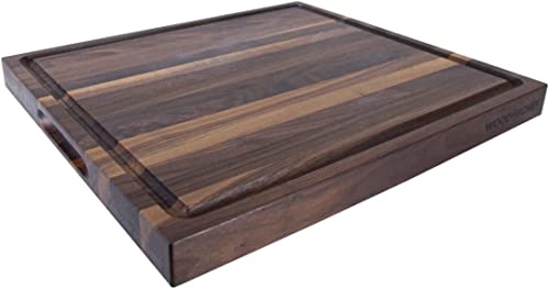 24" Classic Walnut Reversible Cutting Board with Juice Groove (24"L x 18"W)