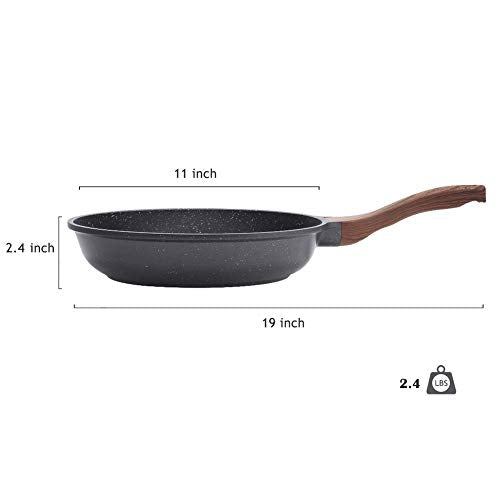 Nonstick Frying Pan Skillet (11 Inch / Gray)