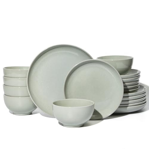 Stoneware Dinnerware Sets for 6 (Slate Green / Set (18pcs))