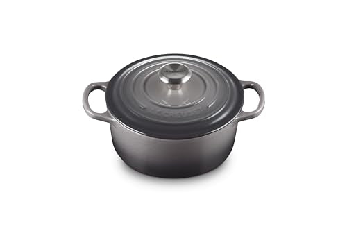 Enameled Cast Iron Round Dutch Oven (Oyster / 2 Qt)