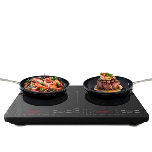 Double Pro Cooktop Induction Countertop Burner (Black)