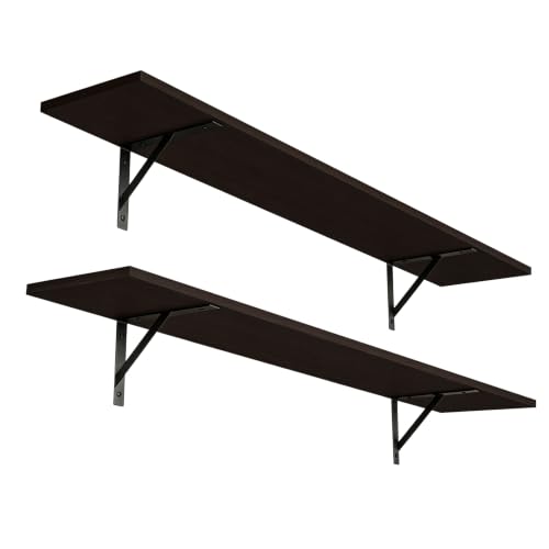 Long Wall Shelves (Espresso / 47.3 Inch)