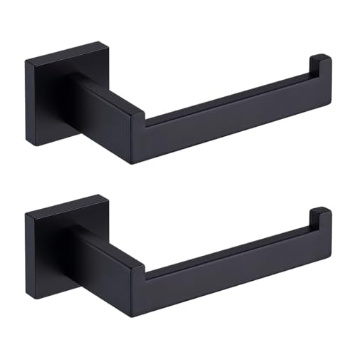Toilet Paper Holder Matte Black (2 Count)