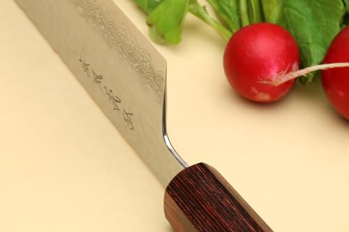 VG10 46 Layers Hammered Damascus Nakiri Japanese Vegetable Knife (6.5" / Rosewood Handle)