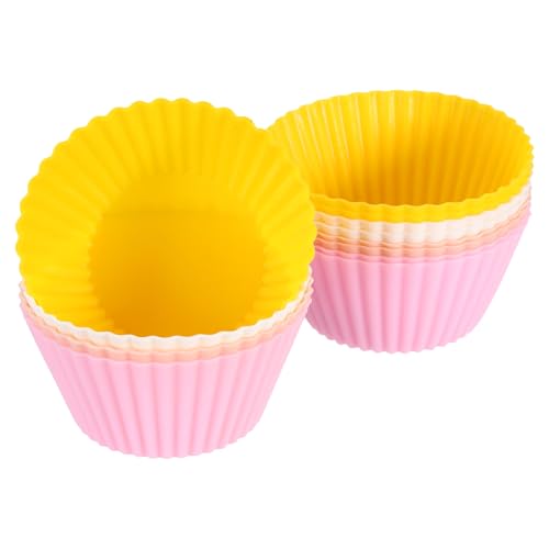 12Pcs Silicone Cupcake Liners (Multicolor / 2.8")