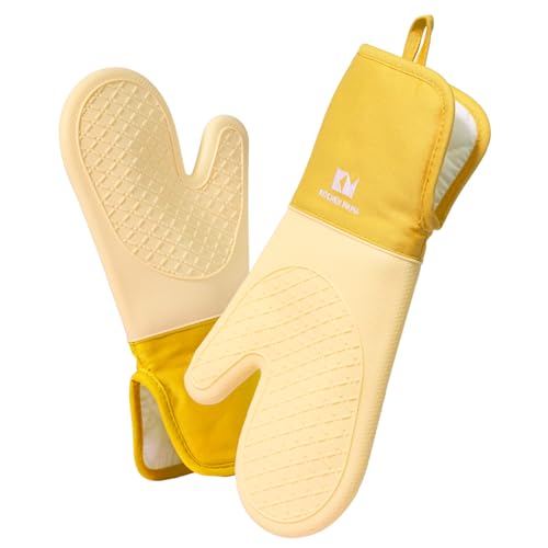 UltraShield Silicone Oven Mitts (Yellow / Standard)