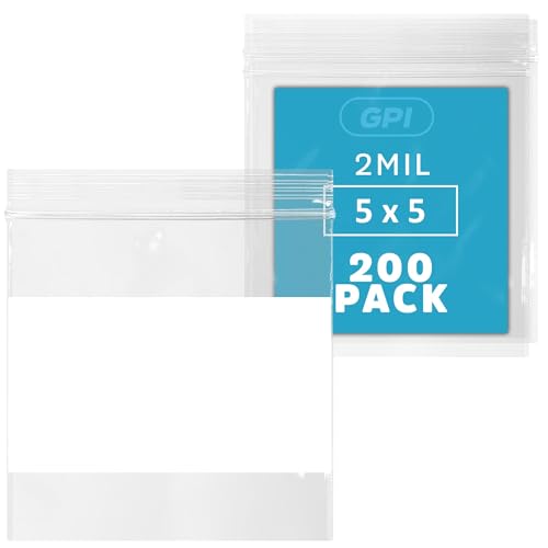 200 Count 5" x 5" Zip Bags (5" x 5")