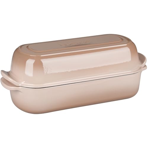 Enameled Cast Iron Loaf Pan with Lid (Mocha)