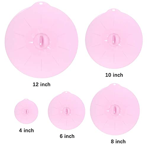 Silicone Lids Covers (Clear Pink)