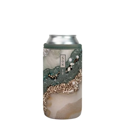 CanSok Sleeve for Beer & Soda Insulated Neoprene Cover (Crystal Crush / 16oz Can Sleeve)