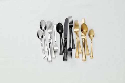 893677 Portola Black 20 (20-Piece Flatware Set, Black)