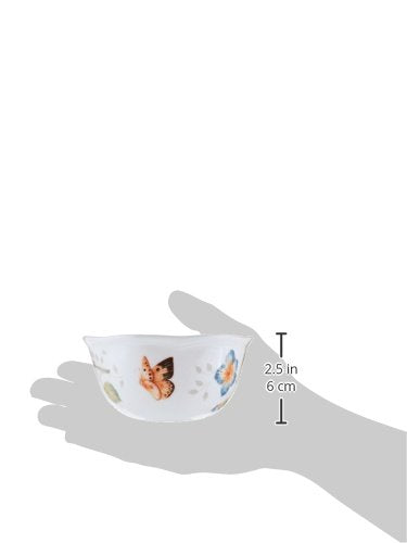 806737 Butterfly Meadow Dessert Bowl (Dessert Bowl, White)