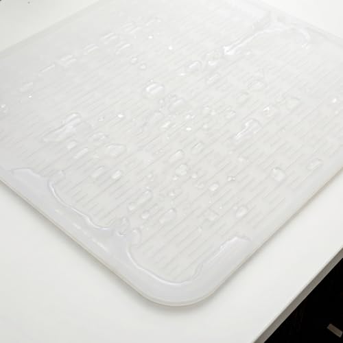 Silicone Dish Drying Mat for Multiple Usage (Translucent / 18"L x 16"W)