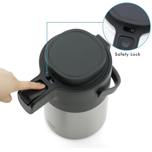 Airpot Coffee Dispenser with Pump (74 Ounces / Silver)