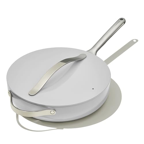 Non Stick Ceramic Sauté Pan with Lid (Gray)