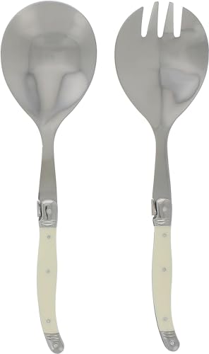 Laguiole Connoisseur Faux Ivory Salad Servers (Ivory)