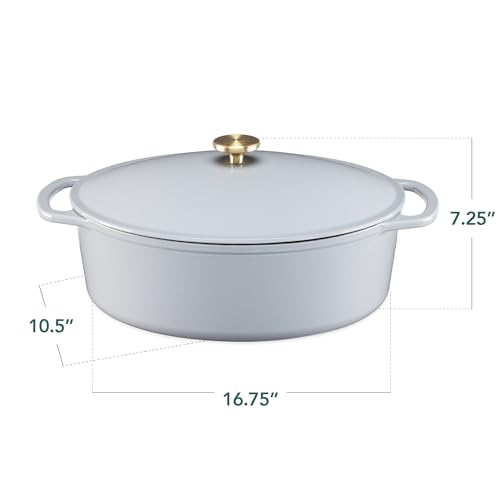 Oval 7.5 Quart Enamel Cast (French Gray / 7.5qt Oval)