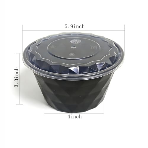 26oz Round Plastic Meal Prep Containers Reusable With Lids (26 oz round box)