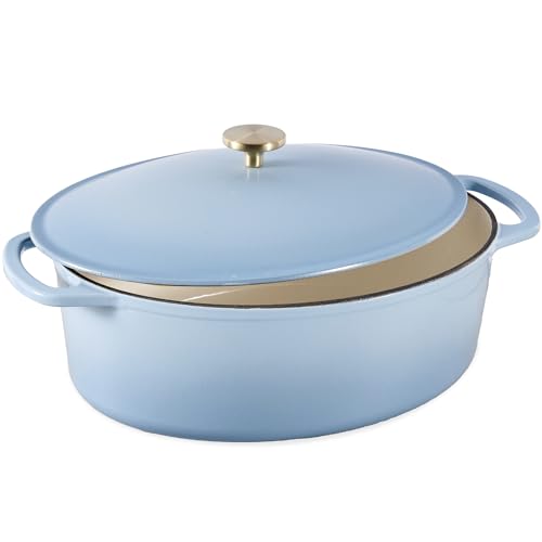 Oval 7.5 Quart Enamel Cast (Cornflower Blue / 7.5qt Oval)