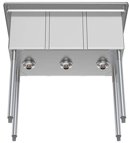 36" 3 Compartment Stainless Steel Triple Bowl NSF Commercial Kitchen Sink (Without Drainboard)