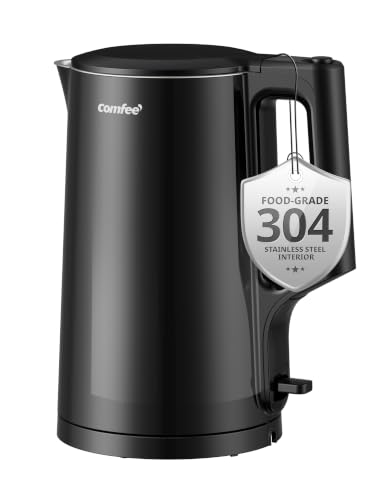 COMFEE Electric Kettle (Black / Double Wall)