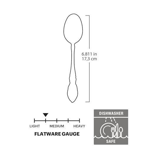 Louisiana Dinner Spoons Silverware Set for 4 (Dinner Spoons 4-Piece (6.8"L x 1.5"W))