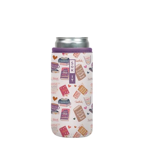 CanSok Sleeve for Beer & Soda Insulated Neoprene Cover (Just One More Chapter / 12oz Can Sleeve)