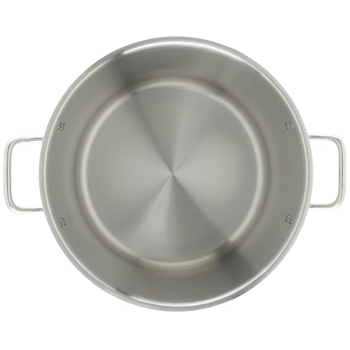 Silver 32 qt Stainless Steel Stock Pot with Cover (33.8 Quarts / Pot With Cover)