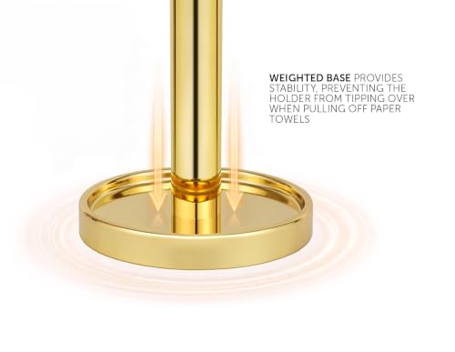 Paper Towel Holder Stand (Gold Polished)