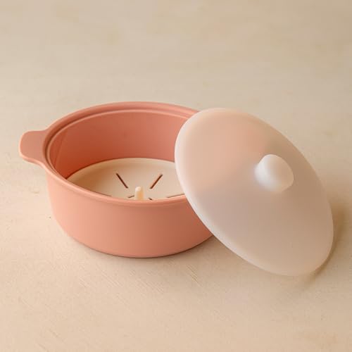 Microwave Silicone Steamer for Baby Food (Terracotta Rose / 50.7oz (1500ml))