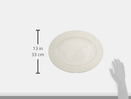 Opal Innocence Carved Oval Porcelain Serving Platter (4.20 LB / Oval Platter)
