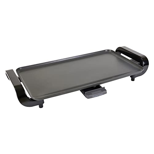 Kenmore Electric Griddle NonStick 1500W Adjustable Temperature 10"x18" Easy to Clean Large Cooking Surface Ideal for Pancakes Grilled Cheese Breakfast and Family Meals