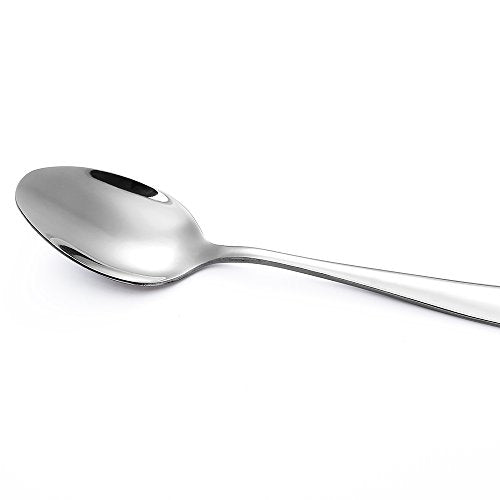 24 Piece Large Stainless Steel Dinner Spoons (8"LX1.69"WX0.2"H)